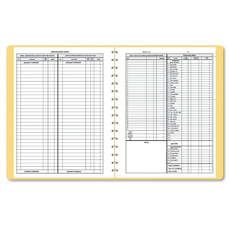 Dome 612 Bookkeeping Record, Tan Vinyl Cover, 128 Pages, 8 1/2 x 11 Pages - Image 3
